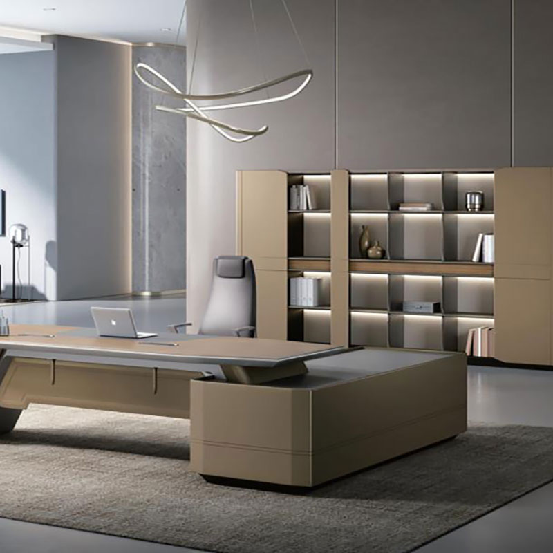 Μοντέλο DBT003 Luxury Executive Desk - Σύγχρονος Μινιμαλιστής Μάνατζερ\\\\\\Γραφείο γραφείου με φωτισμό, Premium σετ γραφείου και καρέκλας, εντυπωσιακό President\\\\\\του γραφείου