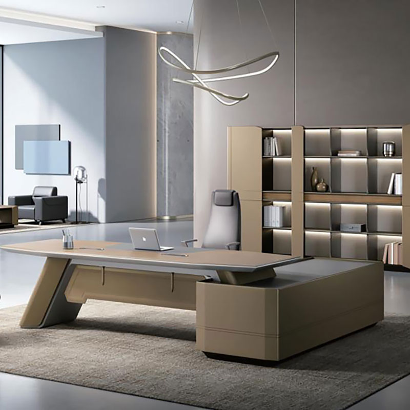 Μοντέλο DBT003 Luxury Executive Desk - Σύγχρονος Μινιμαλιστής Μάνατζερ\\\\\\Γραφείο γραφείου με φωτισμό, Premium σετ γραφείου και καρέκλας, εντυπωσιακό President\\\\\\του γραφείου