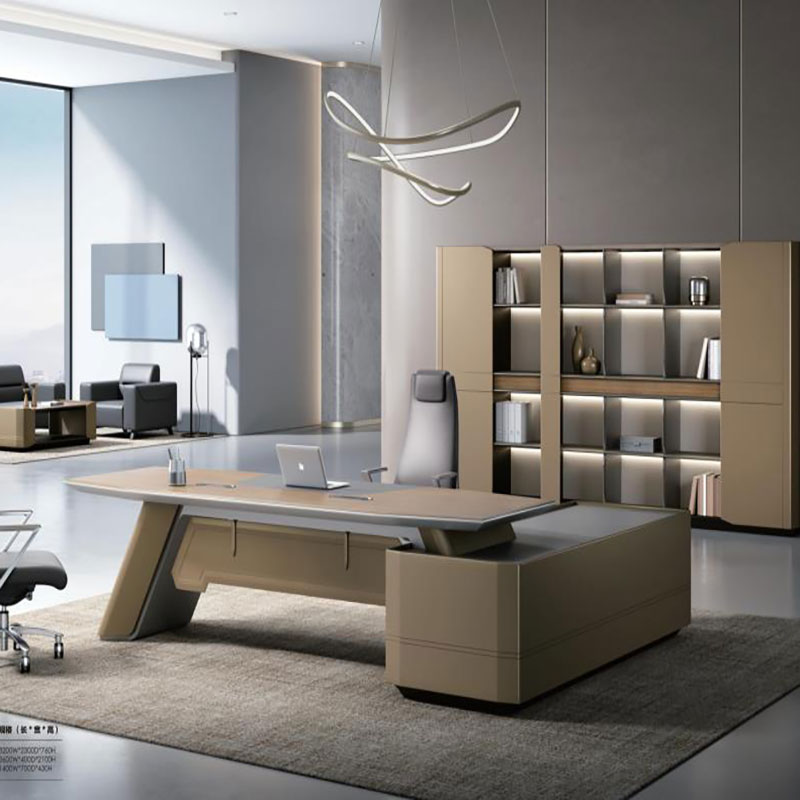 Μοντέλο DBT003 Luxury Executive Desk - Σύγχρονος Μινιμαλιστής Μάνατζερ\\\\\\Γραφείο γραφείου με φωτισμό, Premium σετ γραφείου και καρέκλας, εντυπωσιακό President\\\\\\του γραφείου