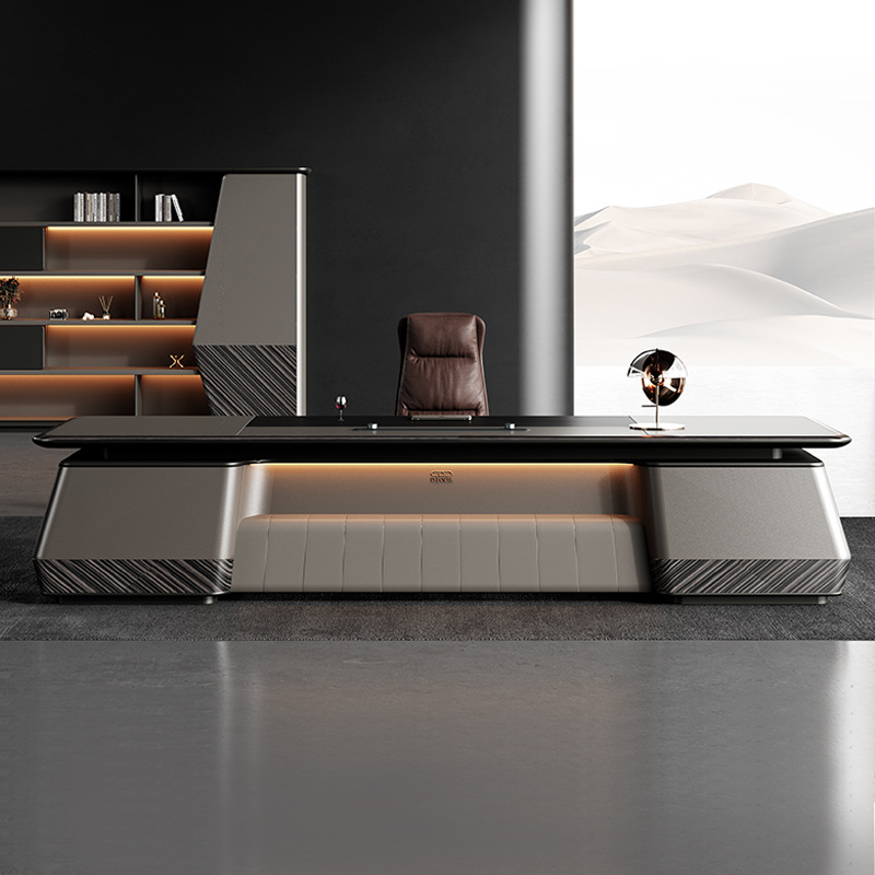 Μοντέλο DBT006 Luxury Panel-Στυλ Διευθυντής Ενιαίο Εκτελεστικό Γραφείο, Πρόεδρος\\\'s Μεγάλο Γραφείο με Σετ Καρέκλας, Boss Desk